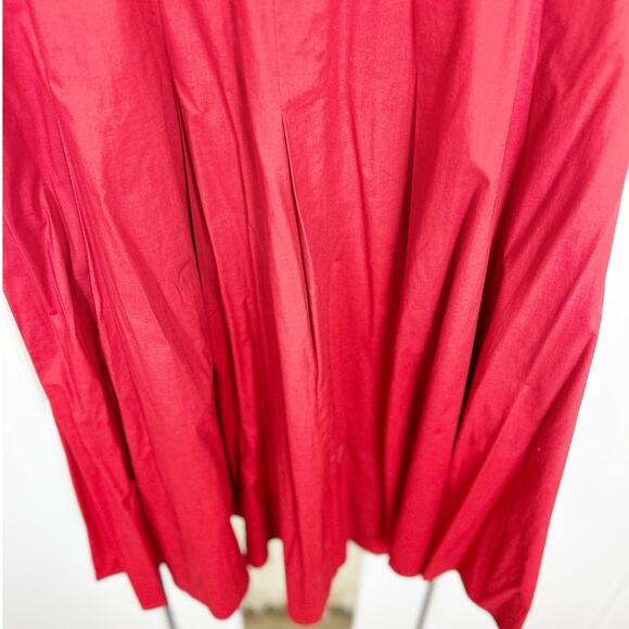 Ashley Stewart Red Strapless Smocked Back Pleated Tube A-Line Dress Size 16 - Picture 2 of 10